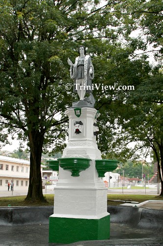 A statue of Christopher Columbus in Port of Spain